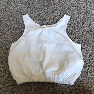 white tank with elastic bottom